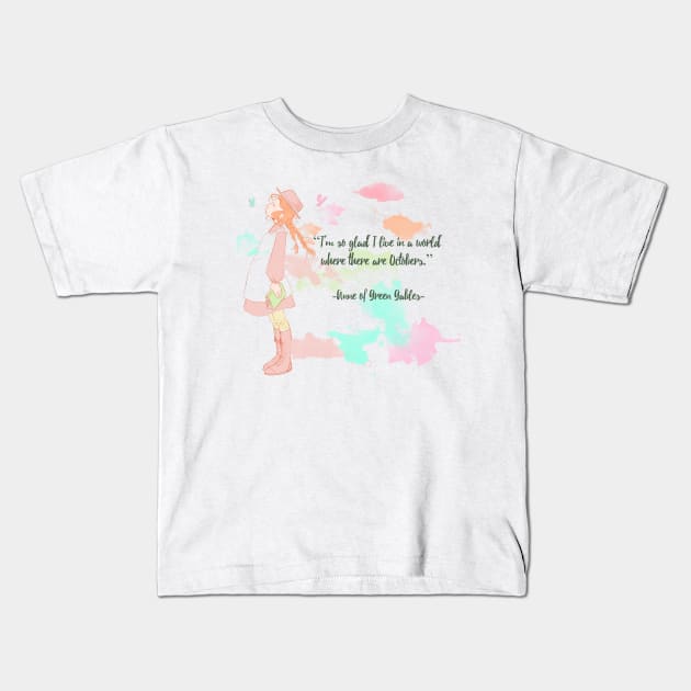 Anne2 Kids T-Shirt by PsychoDelicia